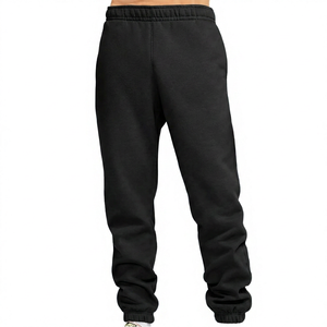 Pantalon de jogging en molleton bleu clair pour homme, taille élastique, décontracté, poches latérales, poids moyen - Product Image 6