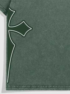 Fournisseur de chemises pour hommes en tissu délavé à l'acide 300 GSM |   T-shirt Streetwear Y2K ample en coton peigné 100% lourd, fabrication OEM en gros - Product Image 4