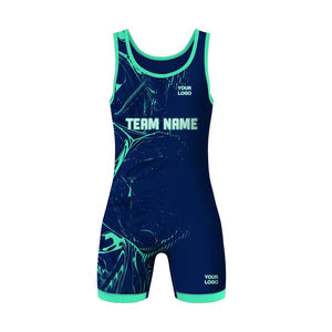 Combinaisons de lutte sublimées personnalisées, uniforme d'entraînement d'équipe professionnel, vêtements de compétition respirants en lycra et spandex pour hommes et jeunes - Product Image 5