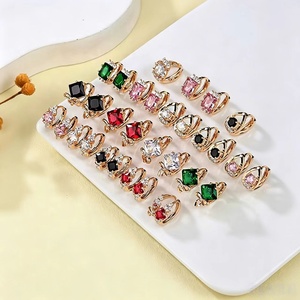 Pendientes de Moda para Mujer, Joyería de Lujo, Pendientes de Oro Amarillo de 18K para Chicas - Product Image 1