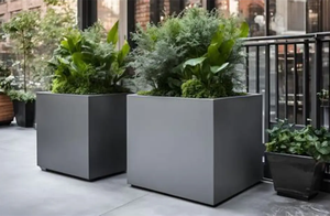 Rustic Corten Steel Rectangular Garden Planter <b>Box</b> Outdoor Patio Balcony <b>Flower</b> Pot Large Metal Trough Container - Product Image 3