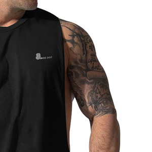 Men Cut Out Tank <b>Top</b> Sleeveless Fashion Muscle Design Cartoon Pattern Tie Dye Embroidery Knitted Cotton Bamboo Fiber High Street - Product Image 6