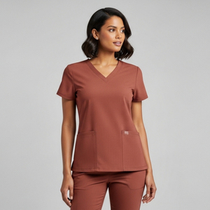 Custom Hospital Nurse <b>Uniform</b> Set Woven Fabric Short Sleeve Medical <b>Scrubs</b> for Womens Staff Breathable Nurse <b>Uniform</b> - Product Image 1