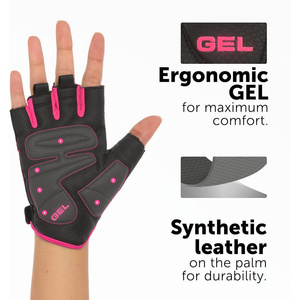 Gants de cyclisme unisexes à demi-doigts en cuir synthétique pour la course en plein air, le vélo et les sports cyclistiques - Product Image 3