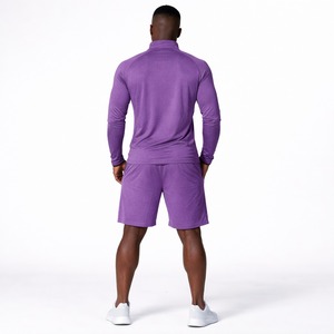 Offre Spéciale – Ensemble de Survêtement 2 Pièces pour Homme : Haut de Sport à Manches Longues et Short de Course 100% Coton Écologique – Fournisseur en Gros d'Articles de Sport - Product Image 3