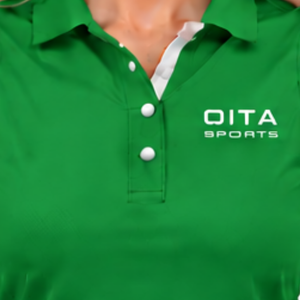 Polo sans manches vert émeraude pour femme, coupe ajustée, col patchwork, idéal pour l'équitation et l'entraînement, personnalisable, vente en gros - Product Image 5