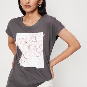 Camiseta con estampado de moda para mujer, material transpirable, aspecto informal elegante, top para uso diario - Product Image 1