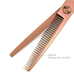 Tijeras de Peluquería Profesionales de Acero Inoxidable 440C, Diseño OEM para Diestros, Mango Mediano, Afiladas, Rectas, con 3 Dientes, Personalizables, Precio de Fábrica - Product Image 4