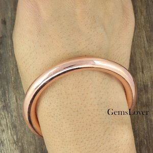 Rose Gold Plated Copper Cuff <b>Bracelet</b> I Love You More Times <b>Infinity</b> Romantic custom engraved copper jewelry Unisex Jewelry Gift - Product Image 5