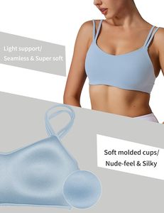 Soutien-gorge de sport à compression à séchage rapide pour femmes avec bande élastique douce pour la course à pied, l'entraînement, le yoga, la remise en forme et les performances athlétiques - Product Image 6