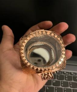 Présentoir personnalisé Boîtes à Bijoux en Verre Laiton Rangement Métal Dentelle Serrure Luxe Terrarium Cosmétique Maquillage Organisateur Beauté - Product Image 5