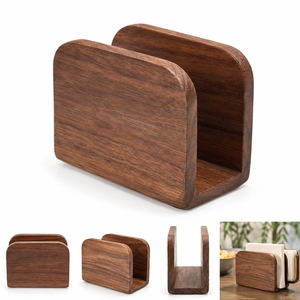 Support de serviettes rectangulaire de luxe en teck artisanal, diamètre 400 mm, écologique, support de table, dessous de plat, épaisseur personnalisable - Product Image 4