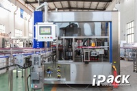 Machine d'étiquetage de bouteilles rondes, conteneur rond Opp Bopp, colle thermofusible