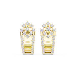 Pendientes de Aro Bali con Circonitas, Chapados en Oro de 18K y Plata de Ley 925, Joyería de Diseño para Mujer - Product Image 2