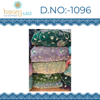 Tissu Fendy non tissé brodé, doux au toucher, respirant, anti-statique, anti-duvet, poids moyen 150 GSM, motif floral, accessoires pour filles