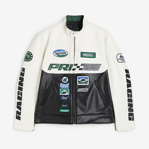 High Quality PU Leather <b>Jacket</b> For European And American Men And Teenagers Winter Long Stand Collar <b>Punk</b> <b>Jacket</b> - Product Image 3