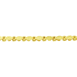 Bracelet à maillons taillés au diamant en or laminé 14K 18K 24K pour hommes, style Dubaï, bijoux de mode arabe, vente en gros, Oro Joyeria - Product Image 2