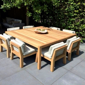 Outdoor Furniture Dining Set 6/8 Seat Wood/Aluminum OEM ODM Custom Cushion/Sizes/Colors/ Material Viet Nam - Product Image 6