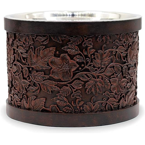 Exclusive Product Metal With Wood Outside Pet <b>Bowl</b> <b>for</b> Gods Cat <b>Water</b> Feeder Custom Logo Accepted <b>Dog</b> Food Platter - Product Image 2