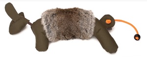 Dummy d'entraînement réaliste pour chiens de chasse, avec corps en fourrure et queue orange, cible en tissu durable, taille unique, couleur unie - Product Image 4