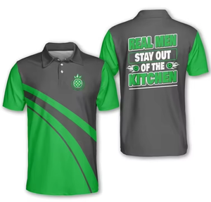 Pickleball Custom Sublimation Athletic <b>Shirt</b> Breathable Eco-Friendly Spandex/Cotton <b>Half</b> Sleeve Button-Up Collar Quick Unisex - Product Image 2