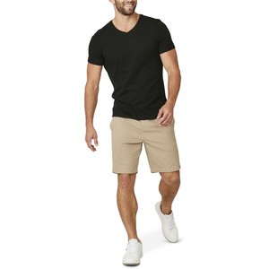 T-shirts à manches courtes en coton 100% écologiques et respirants, col en V, impression sérigraphique personnalisée, vente en gros - Product Image 1