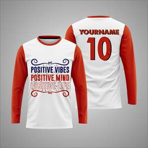 Camiseta deportiva de manga larga con sublimación personalizada – Camiseta de entrenamiento atlético con impresión de número y nombre de equipo personalizados - Product Image 1