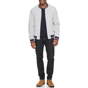 Fabricant de broderie en chenille de haute qualité pour hommes College Polyester Thin Slim Sleeves Custom Baseball Bomber Letterman Varsity - Product Image 4