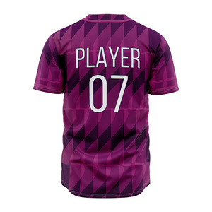 เสื้อเบสบอลสโมสรชายแบบสั่งทำพิเศษ ปิดกระดุมทั้งตัว พิมพ์ลายโลโก้ด้านหน้าแบบ 3 มิติ ผ้าแห้งเร็ว ระบายอากาศได้ดี เหมาะสำหรับทุกฤดูกาล - Product Image 2