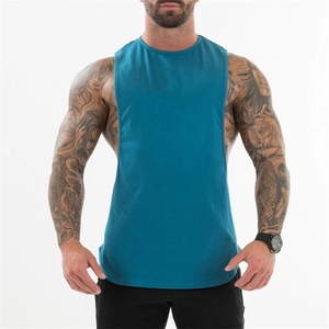 Débardeur décontracté en coton et bambou tricoté pour homme avec motif ajouré – Effet délavé, séchage rapide, respirant, idéal pour la course et le fitness - Product Image 4