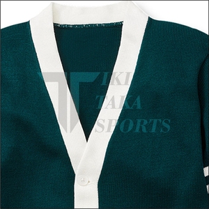 Top Trending University Knitted Lace Patchwork <b>Cardigan</b> <b>Sweater</b> Custom Logo Breathable Winter Wool/Nylon Men - Product Image 2