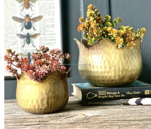 Jardinière ronde en métal couleur dorée grand pot de fleur en acier inoxydable par Tayyab Handicraft - Product Image 6