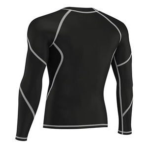 Rashguard unisexe personnalisé à manches longues, imprimé numériquement, 100 % polyester, pour BJJ MMA Jiu Jitsu, coupe compressive durable, faible MOQ - Product Image 5