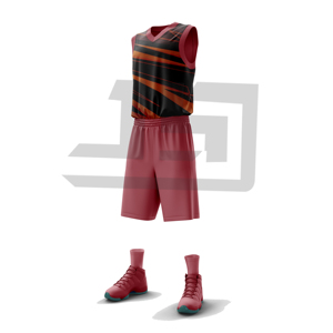 Ensemble d'uniformes de basketball unisexe, débardeur sans manches et short, imprimé par transfert thermique, respirant, anti-transpiration, séchage rapide, 100% - Product Image 3