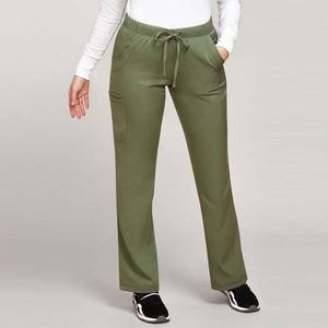 Tenues de travail médicales pour le personnel hospitalier, hauts à manches courtes à col en V, ensembles de pantalons droits, uniformes d'infirmières pour femmes - Product Image 3