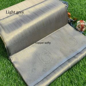 FANCY KUBERA PATTU SILK SAREE CON BLUSA SIN ESCUDO PLATA - Product Image 1