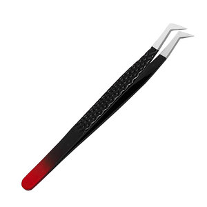 Pince à épiler professionnelle pour extensions de cils, en acier inoxydable, outil d'application de précision pour cils, pointe fine, pince à épiler de beauté pour salon - Product Image 6