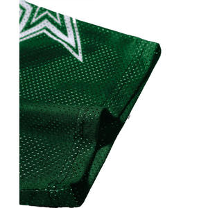 Maillot de football américain de luxe pour homme en polyester maillé bicolore, col en V, coupe oversize, personnalisable avec broderie en twill, commande en gros OEM - Product Image 5