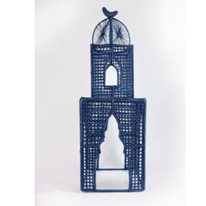 Lanterne de mosquée artisanale, décoration Ramadan Eid Mubarak, centre de table islamique tissé, accent décoratif pour la maison, cadeau - Product Image 4