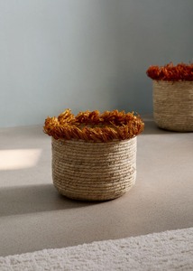 Juego de 3 cestas redondas de mimbre marino con bordes con flecos, cestas de almacenamiento hechas a mano, venta al por mayor, ecológicas, hechas en Vietnam - Product Image 6