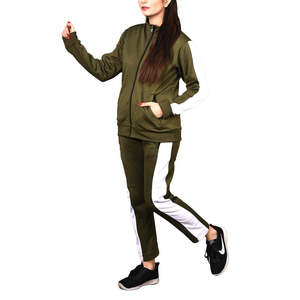 Nuevo Conjunto Deportivo de Invierno para Mujer con Capucha, Estilo Urbano, Forro Polar Transpirable, 100% Algodón, Diseño de Logotipo Personalizable - Product Image 4