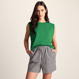 Stylish Summer Jersey Cut-Off <b>Crop</b> <b>Top</b> Sports Wear Women's Clothing Sexy Sleeveless Tight T-Shirts <b>Rhinestone</b> Applique Women Tee - Product Image 1