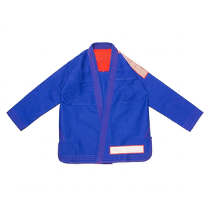 Kimono de BJJ bleu 100% coton, coupe classique adulte, durable, léger, imprimé sur le devant, séchage rapide, respirant, uniforme de Jiu Jitsu BJJ. - Product Image 2