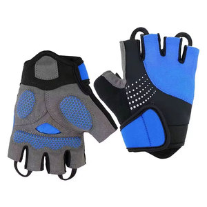 Gants de cyclisme demi-doigts de qualité supérieure, antidérapants, avec rembourrage de sécurité, respirants, en cuir/néoprène, pour le cyclisme unisexe - Product Image 1