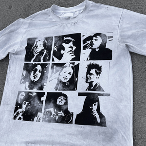 เสื้อยืดทรงบ็อกซี่ผ้าฝ้าย 100% สำหรับผู้ชาย พิมพ์ลายดิจิทัล สไตล์สตรีทแวร์ ลำลอง โอเวอร์ไซส์ ทรงครอป ลายกราฟิก - Product Image 4