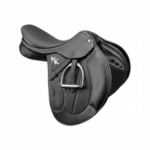 Selle d'obstacle en bois artisanale pour dressage anglais, en cuir véritable durable, produits équestres anglais d'Inde, Best Wood Tree - Product Image 1