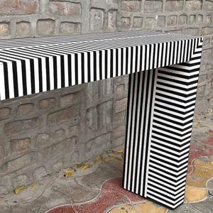 Mesa con Incrustaciones de Hueso de ILAHI, Diseño Moderno con Detalles de Ágata, Almacenamiento Portátil, Muebles para el Hogar - Product Image 4