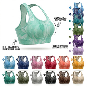 Soutien-gorge de sport personnalisé en polyester élastique, style personnalisé, pour la course, la gym, l'entraînement, crop top push-up, vêtements de sport doux, OEM ODM - Product Image 1