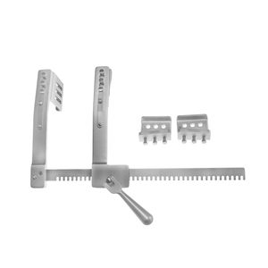 Écarteur de côtes de qualité chirurgicale avec 2 lames en acier inoxydable, instruments chirurgicaux réutilisables, écarteur de côtes - Product Image 3