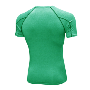 Camisetas deportivas de compresión para hombre, para gimnasio, entrenamiento, atletismo, correr, capa base transpirable, proveedores de camisetas de manga corta - Product Image 5